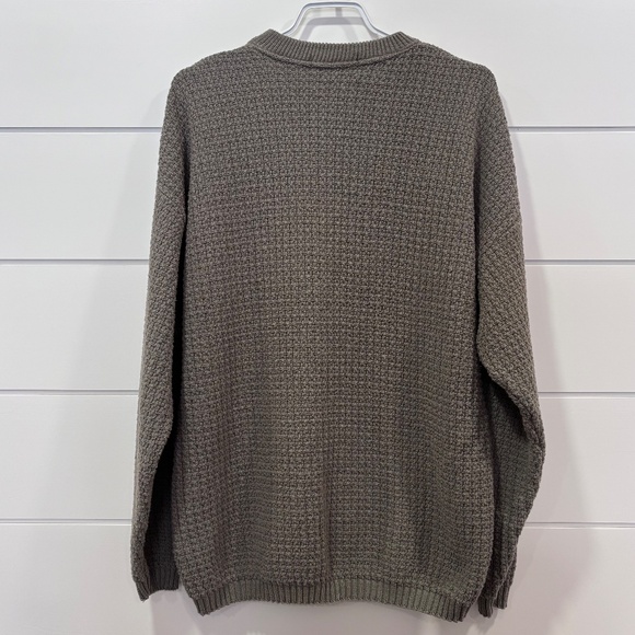 Bill Blass Menswear henley long sleeve knit sweater 100% Cotton size L - Picture 3 of 15